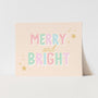 {Pink & Blue} Merry and Bright Art Print