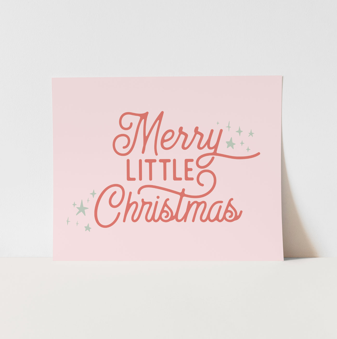 Art Print: {Pink} Merry Little Christmas