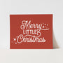 {Vintage Red} Merry Little Christmas Art Print