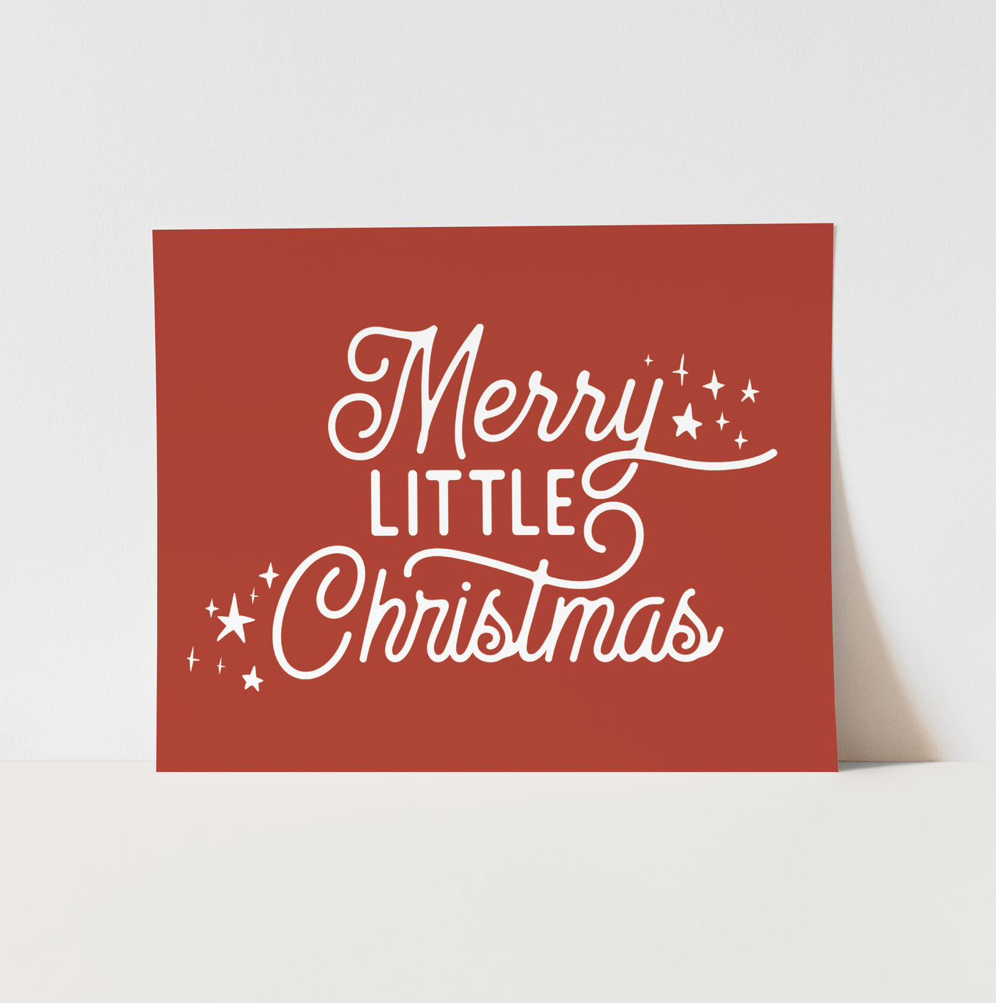 Art Print: {Vintage Red} Merry Little Christmas
