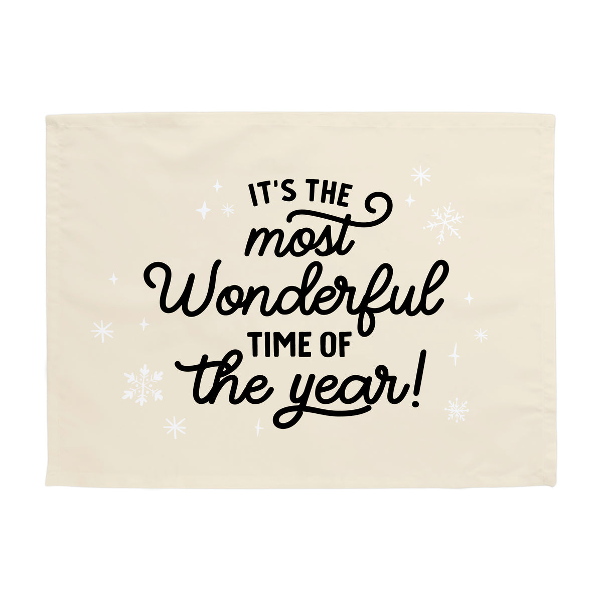 {Natural & Black} It's the Most Wonderful time of the Year Banner