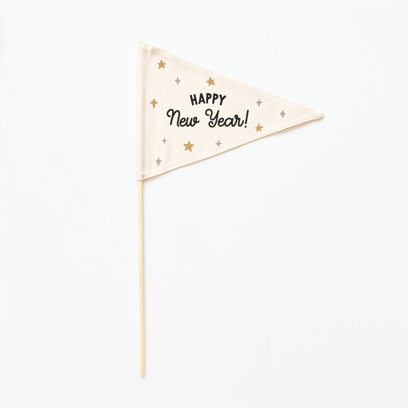 {Gold & Silver} Happy New Year Flag