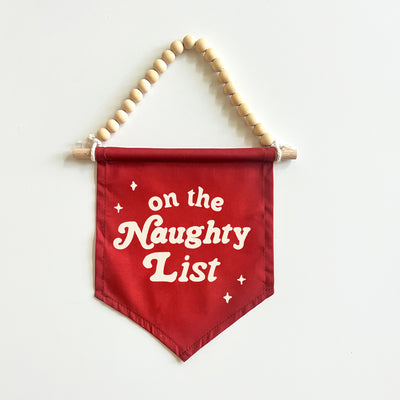 On The Naughty List Hang Sign