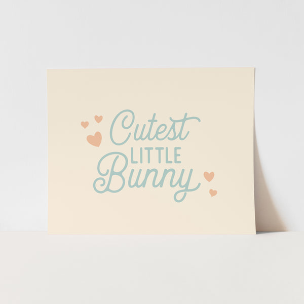 {Neutral} Cutest Little Bunny Art Print