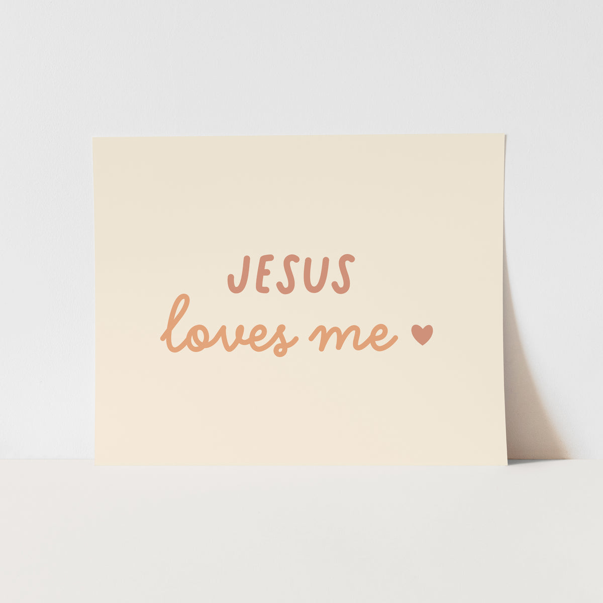 {Neutral} Jesus Loves Me Art Print