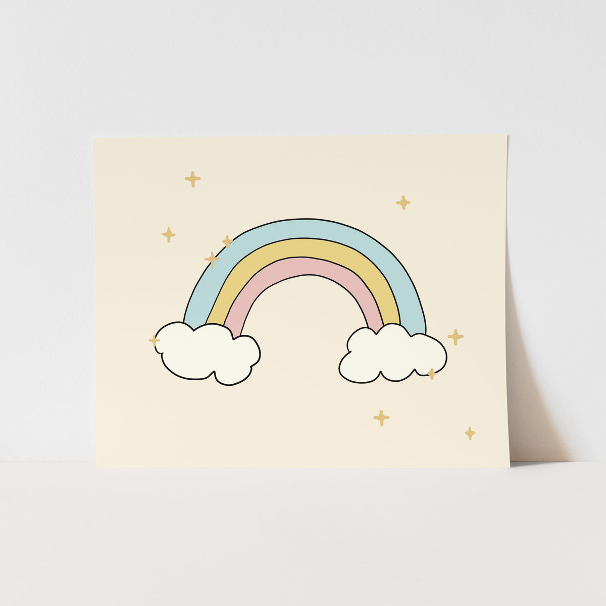 {Neutral} Pastel Rainbow Art Print