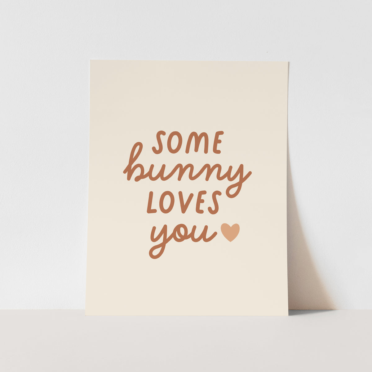 {Neutral} Somebunny Loves You Art Print