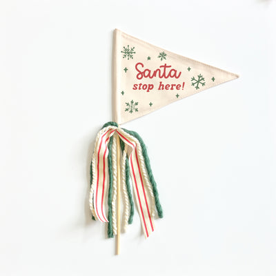 Santa Stop Here Flag