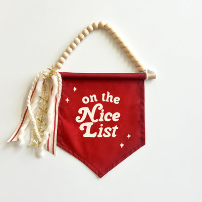 On The Nice List Hang Sign