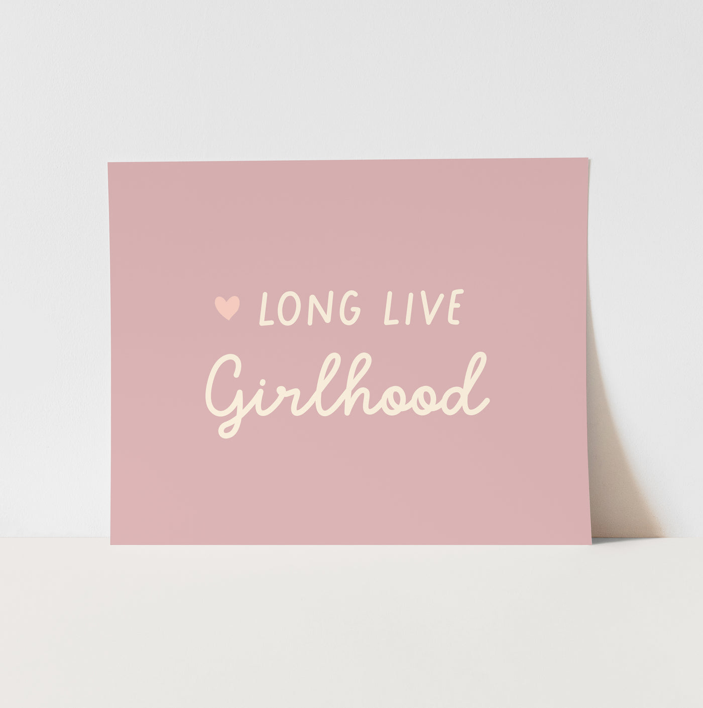 Art Print: {Lilac & Ivory} Heart Long Live Girlhood