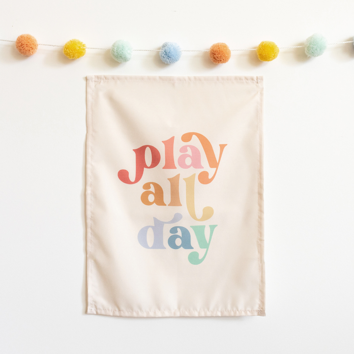 Playroom Banner Bundle {Rainbow, Vertical Play All Day}