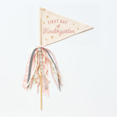 {Pink} First Day Individual School Flags - Ready to Ship