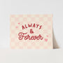 {Pink Check} Always and Forever Art Print