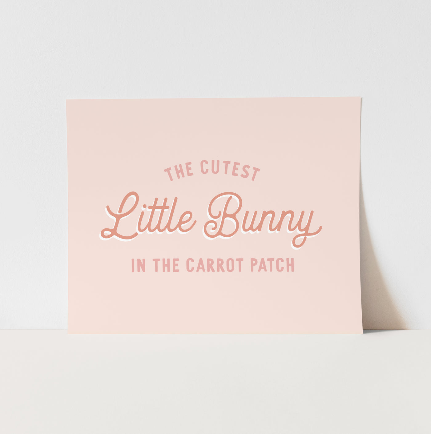 Art Print: {Pink} The Cutest Little Bunny in the Carrot Patch