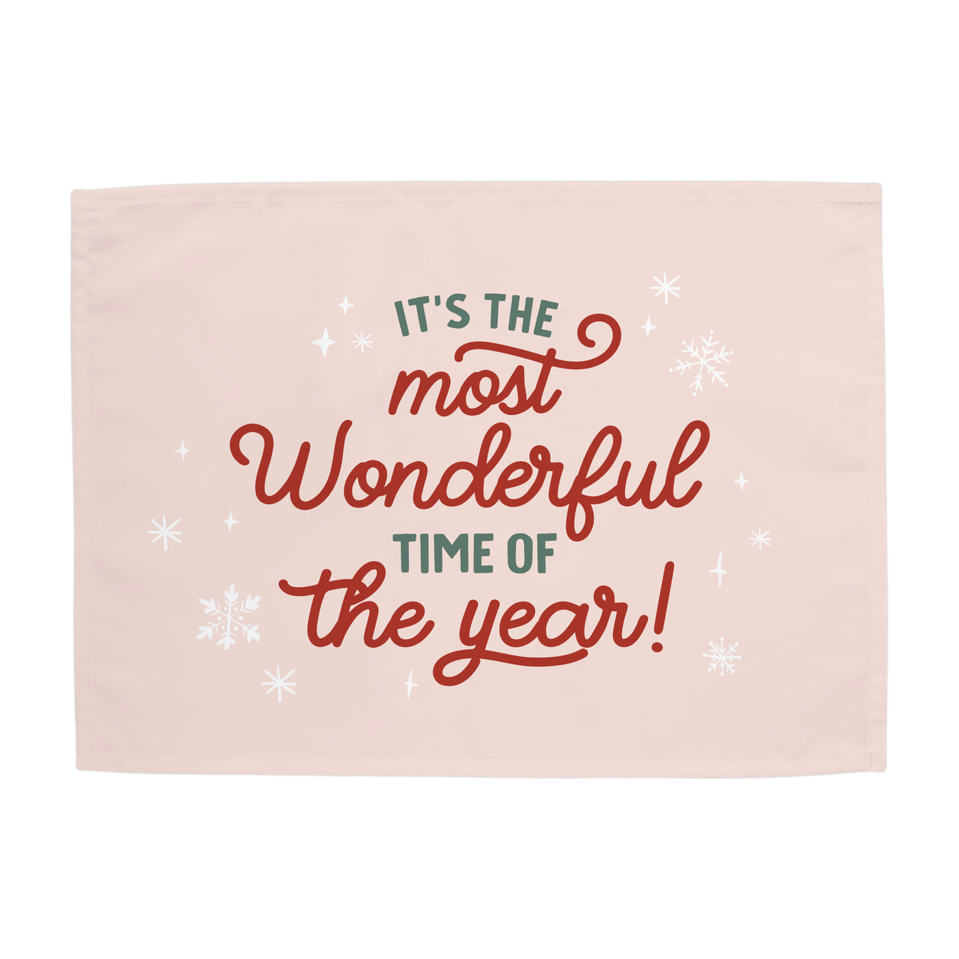 {Green & Pink} It's the Most Wonderful Time of the Year Banner