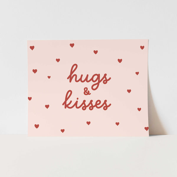 {Pink} Hugs & Kisses Art Print