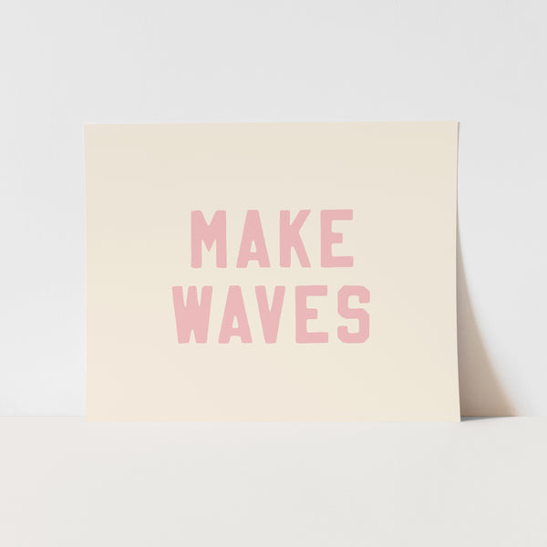 {Palm Pink} Make Waves Art Print