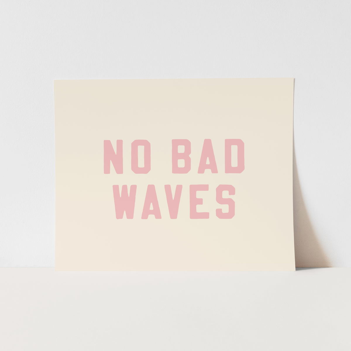 {Palm Pink} No Bad Waves Art Print