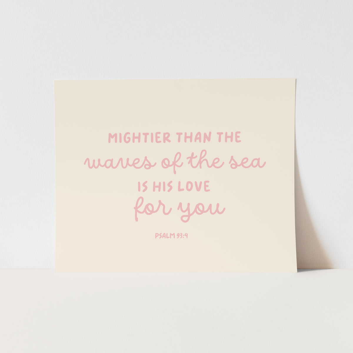 {Palm Pink} Mightier Than the Waves Art Print