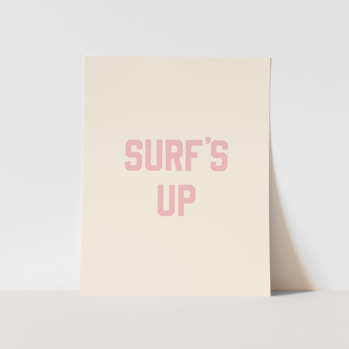 {Palm Pink} Surf's Up Art Print