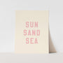 {Palm Pink} Sun Sand Sea Art Print