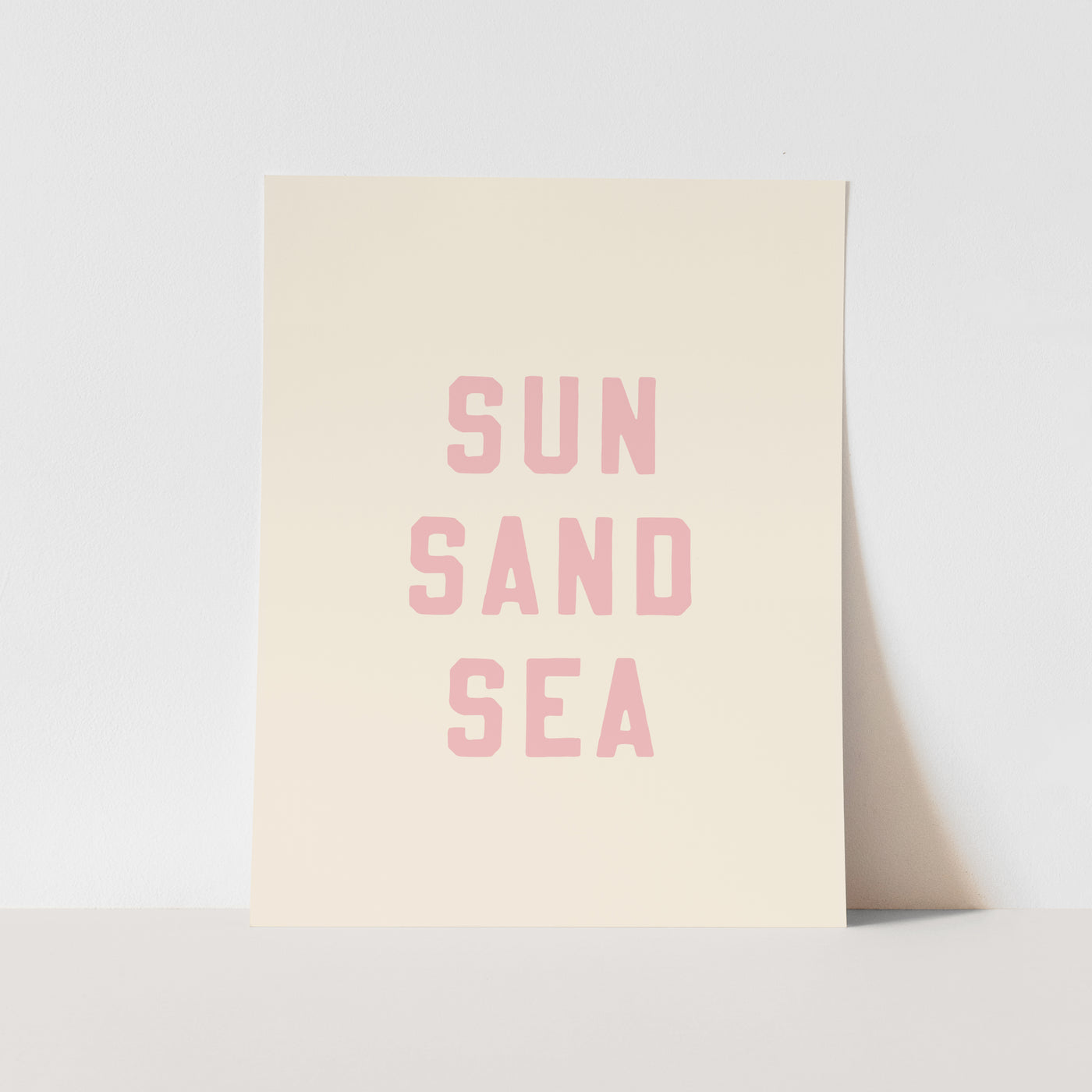 Art Print: {Palm Pink} Sun Sand Sea