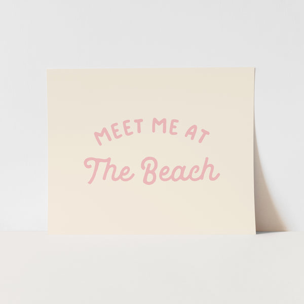 {Palm Pink} Meet me at the Beach Art Print