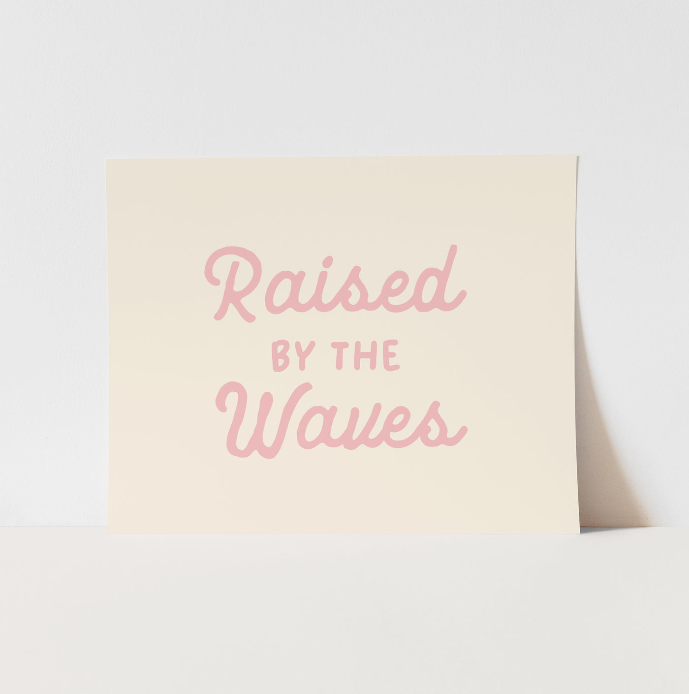 {Palm Pink} Raised by the Waves Art Print