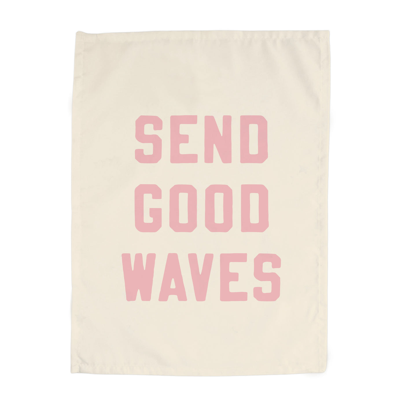 {Palm Pink} Send Good Waves Banner
