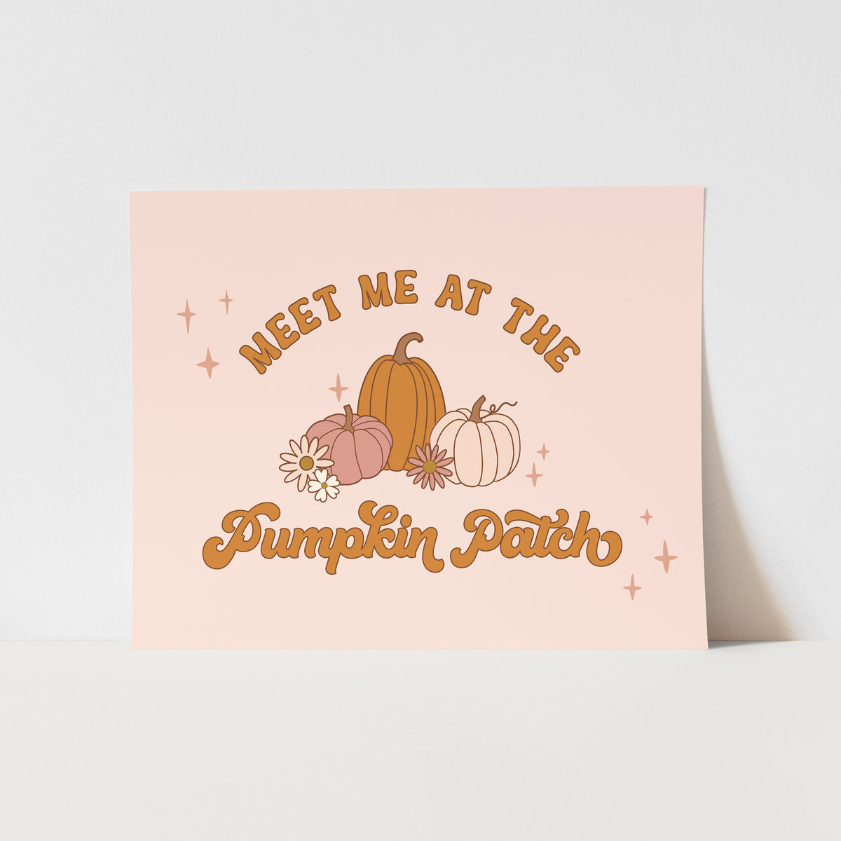 {Pink} Meet Me At The Pumpkin Patch Art Print