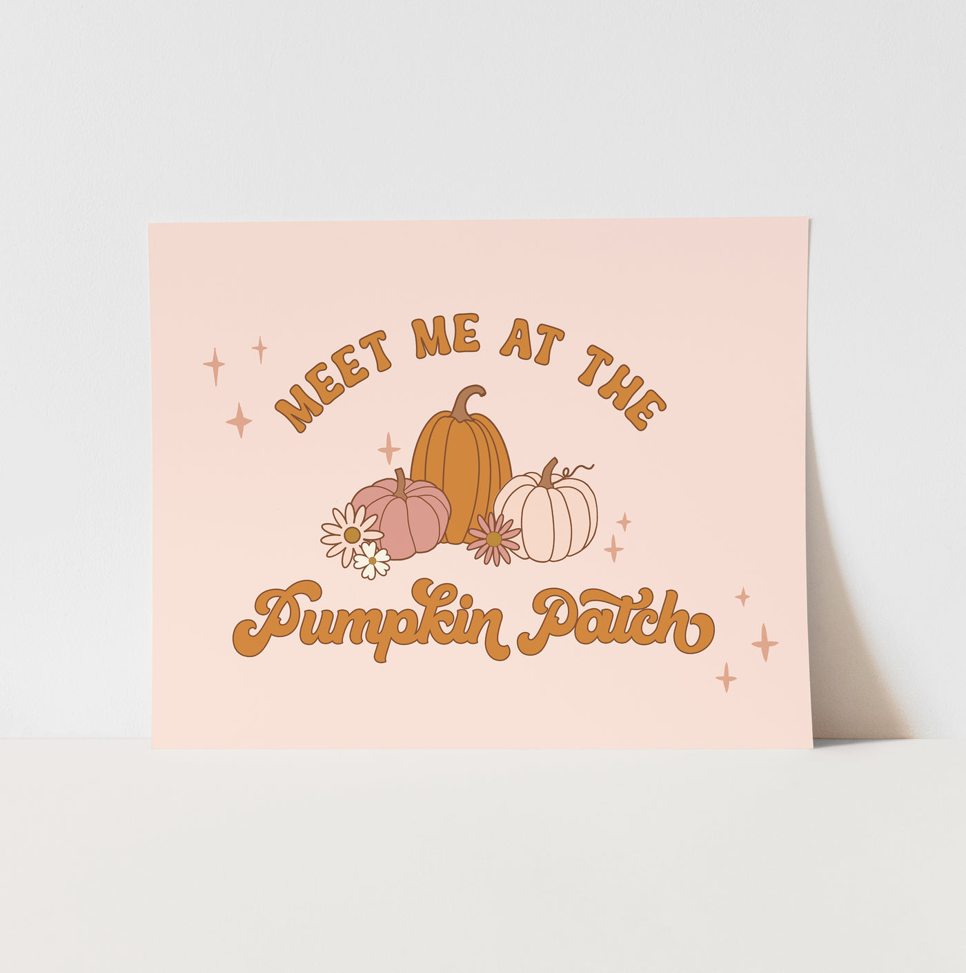 Art Print: {Pink} Meet Me At The Pumpkin Patch