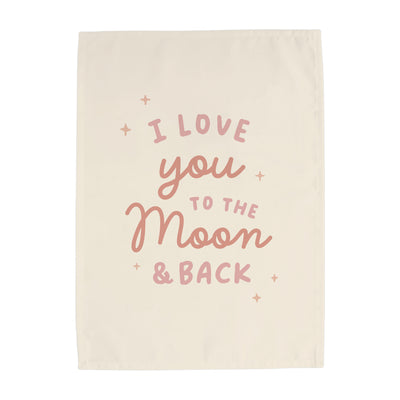 {Pink} Love You To The Moon Banner