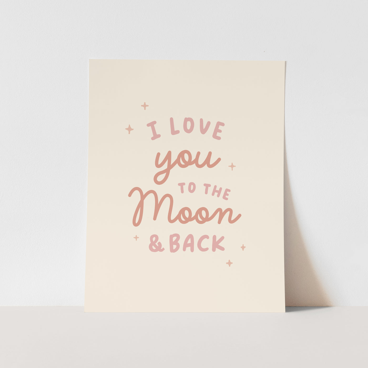 Art Print: {Pink} I Love you to the Moon and Back