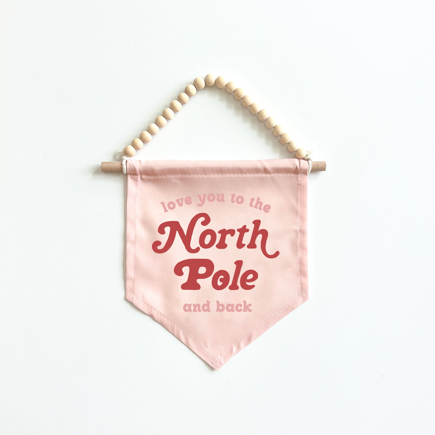 {Pink & Red} Love You To The North Pole Hang Sign