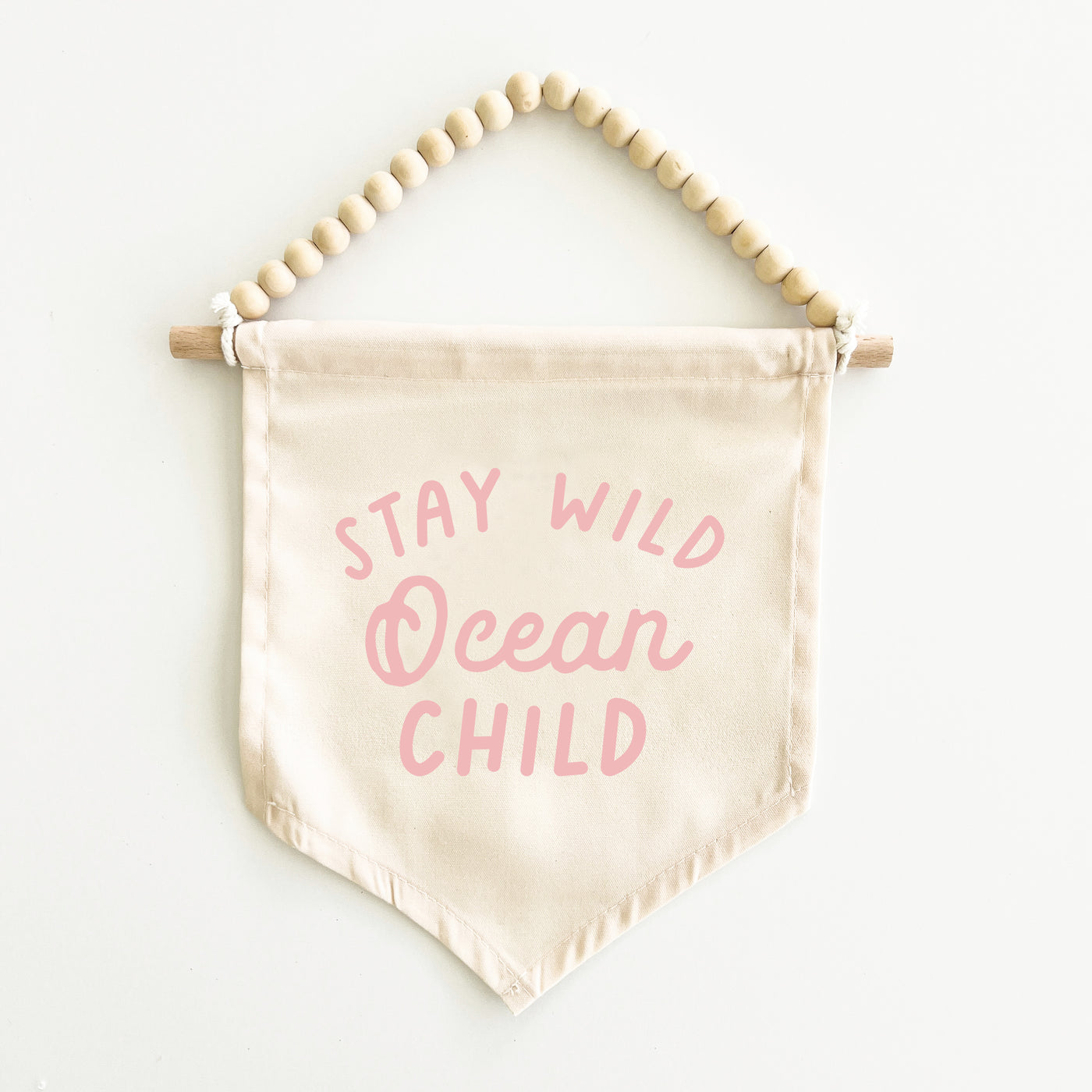 {Palm Pink} Stay Wild Ocean Child Hang Sign