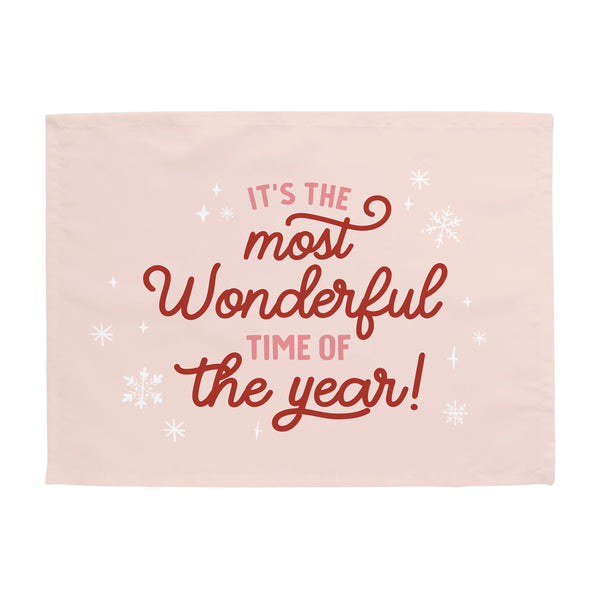 {Red & Pink} It's the Most Wonderful Time of the Year Banner