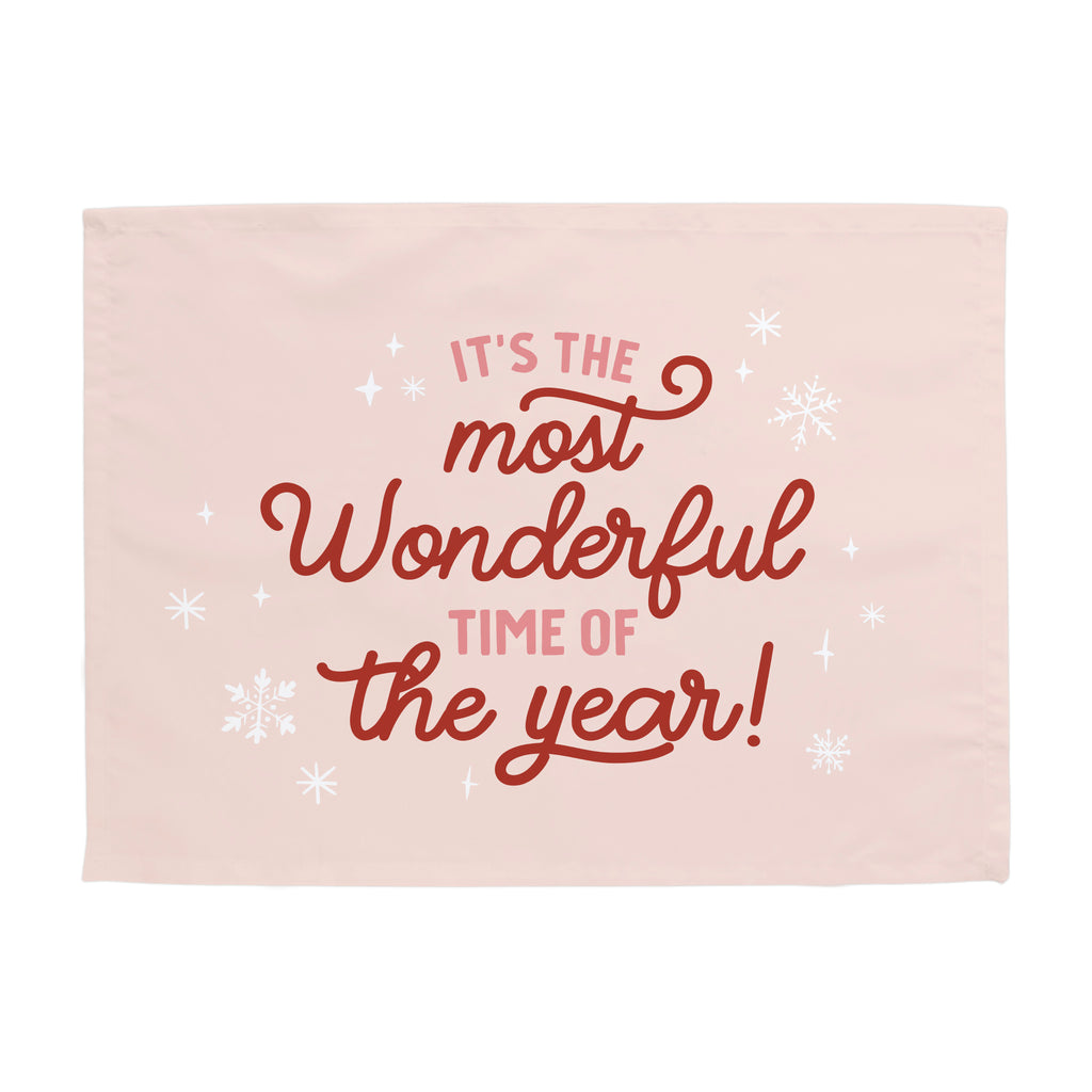 {Red & Pink} It's the Most Wonderful Time of the Year Banner
