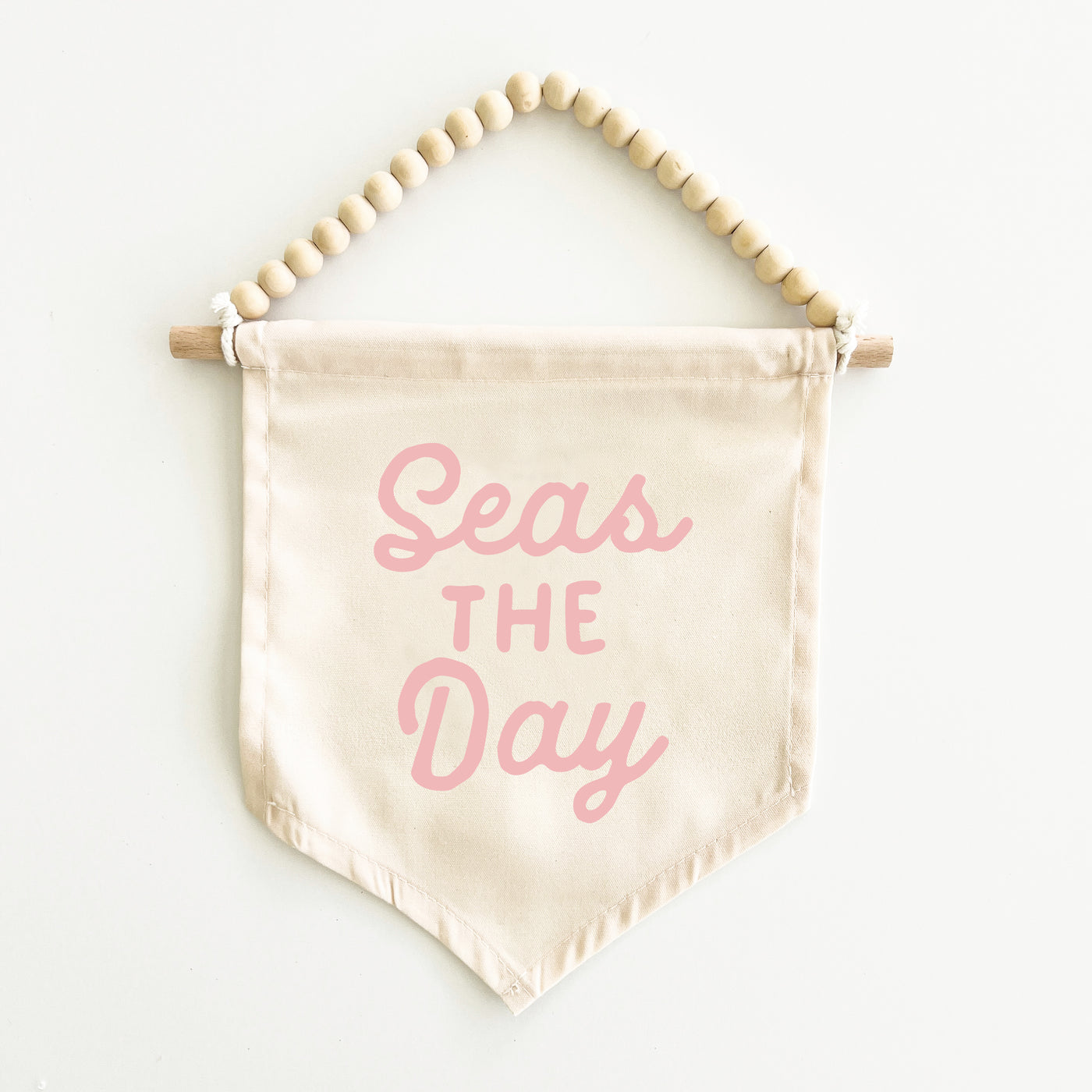 {Palm Pink} Seas The Day Hang Sign
