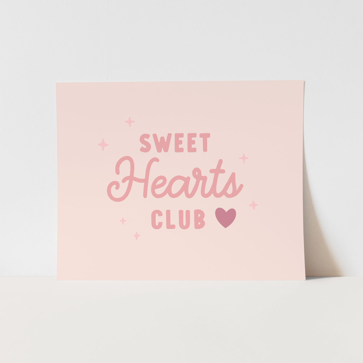 {Pink} Sweet Hearts Club Art Print