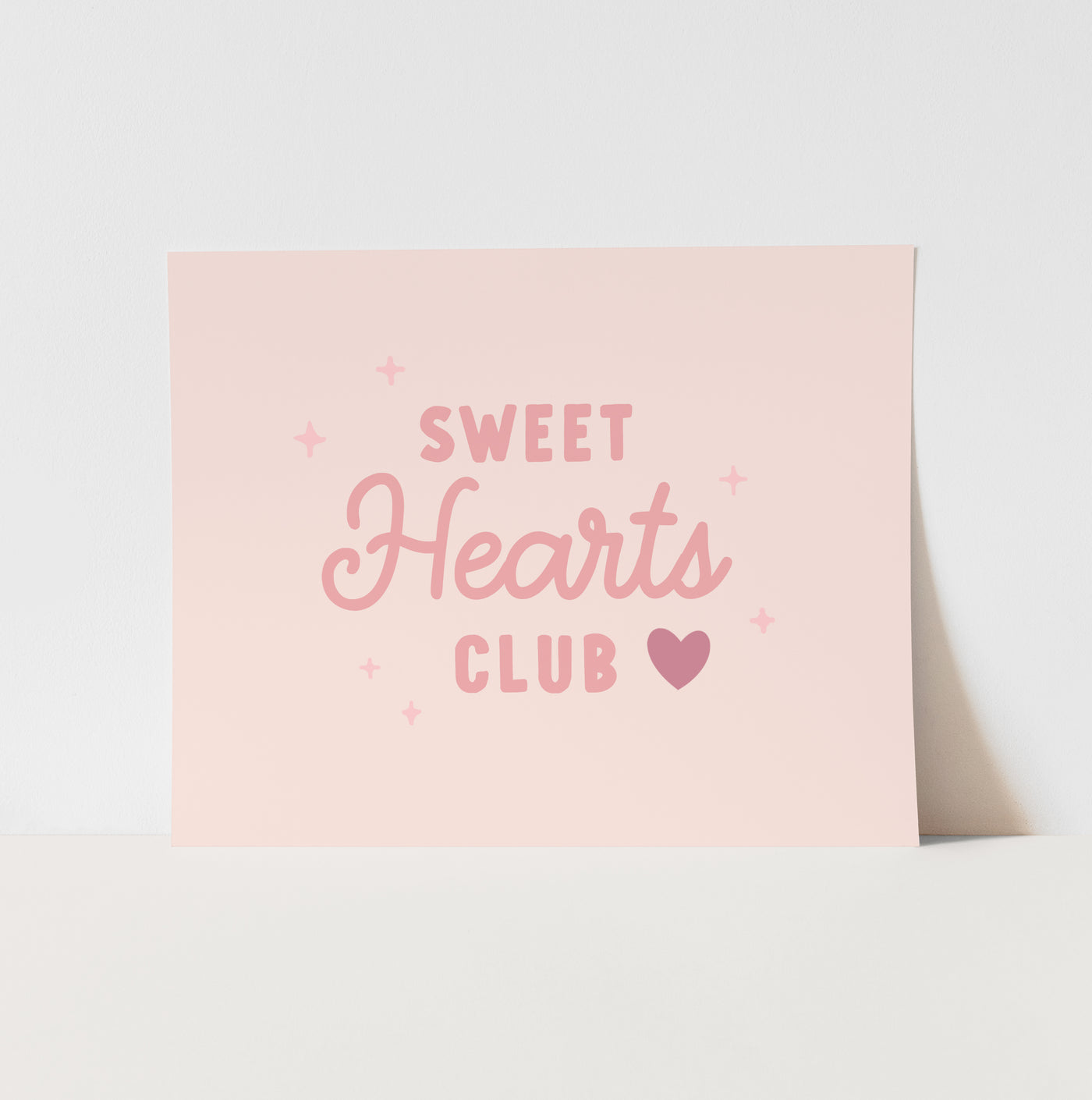 Art Print: {Pink} Sweet Hearts Club