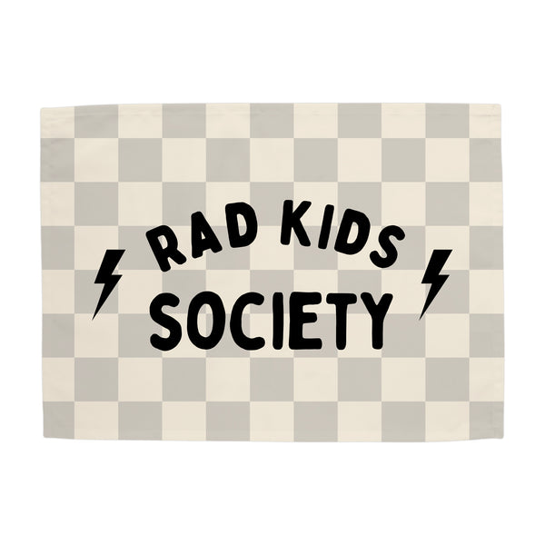 {Grey Check} Rad Kids Society Banner