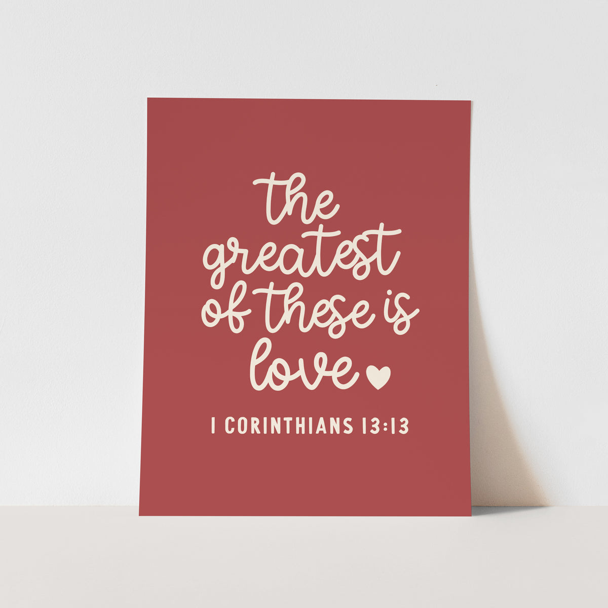 {Red} The Greatest of these is Love Art Print