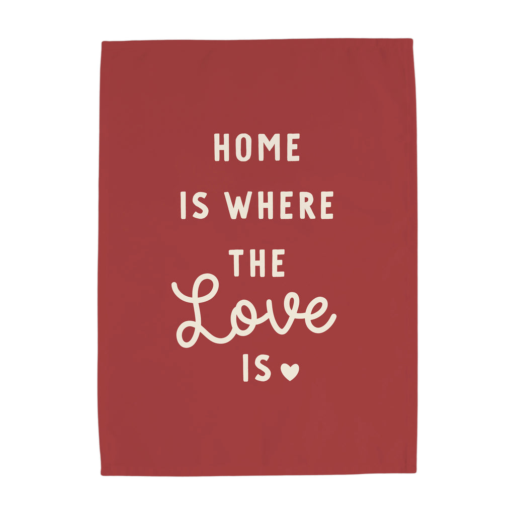 {Red} Home Is Where The Love Is Banner