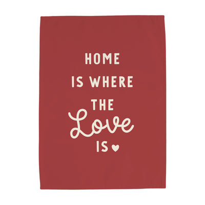 {Red} Home Is Where The Love Is Banner