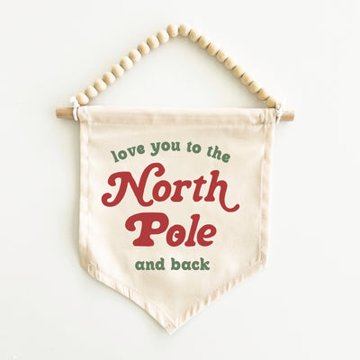 {Red & Green} Love You To The North Pole Hang Sign