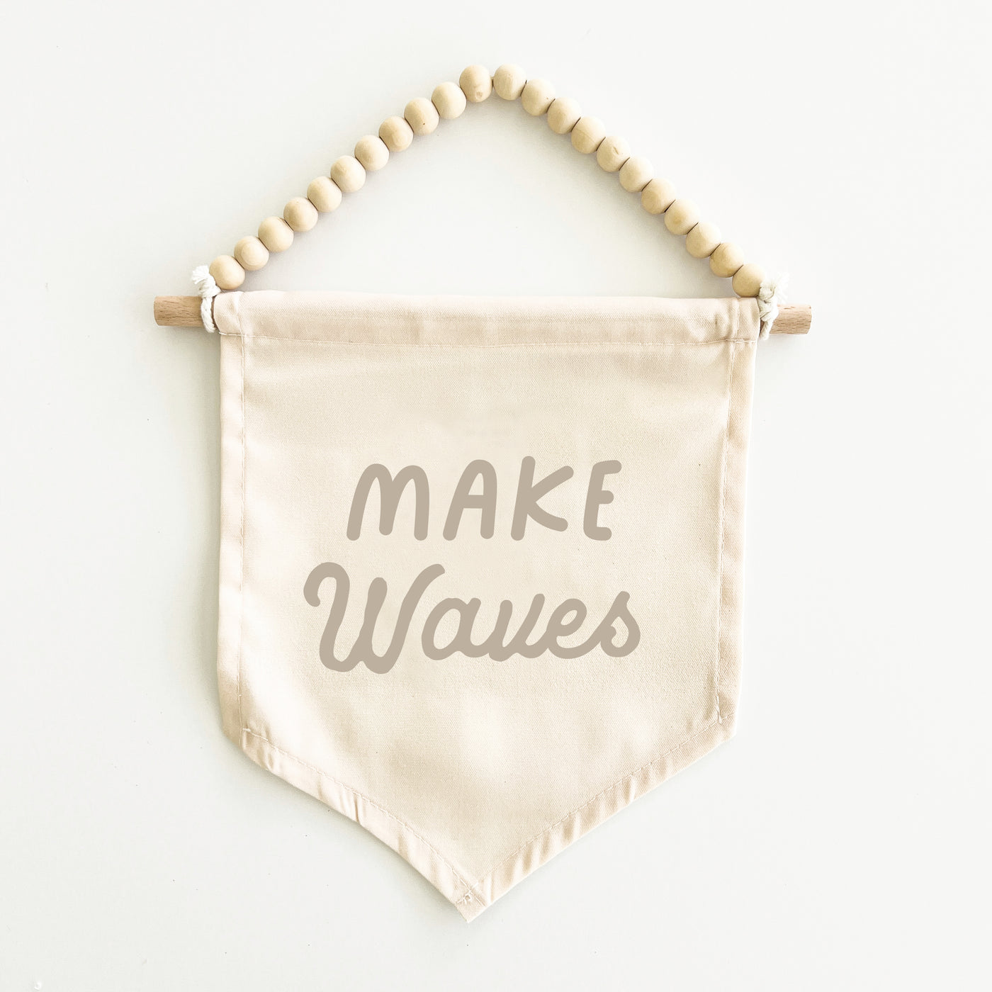 {Sand Grey} Make Waves Hang Sign