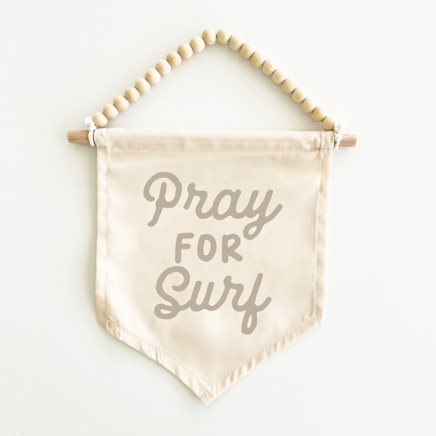 {Sand Grey} Pray For Surf Hang Sign