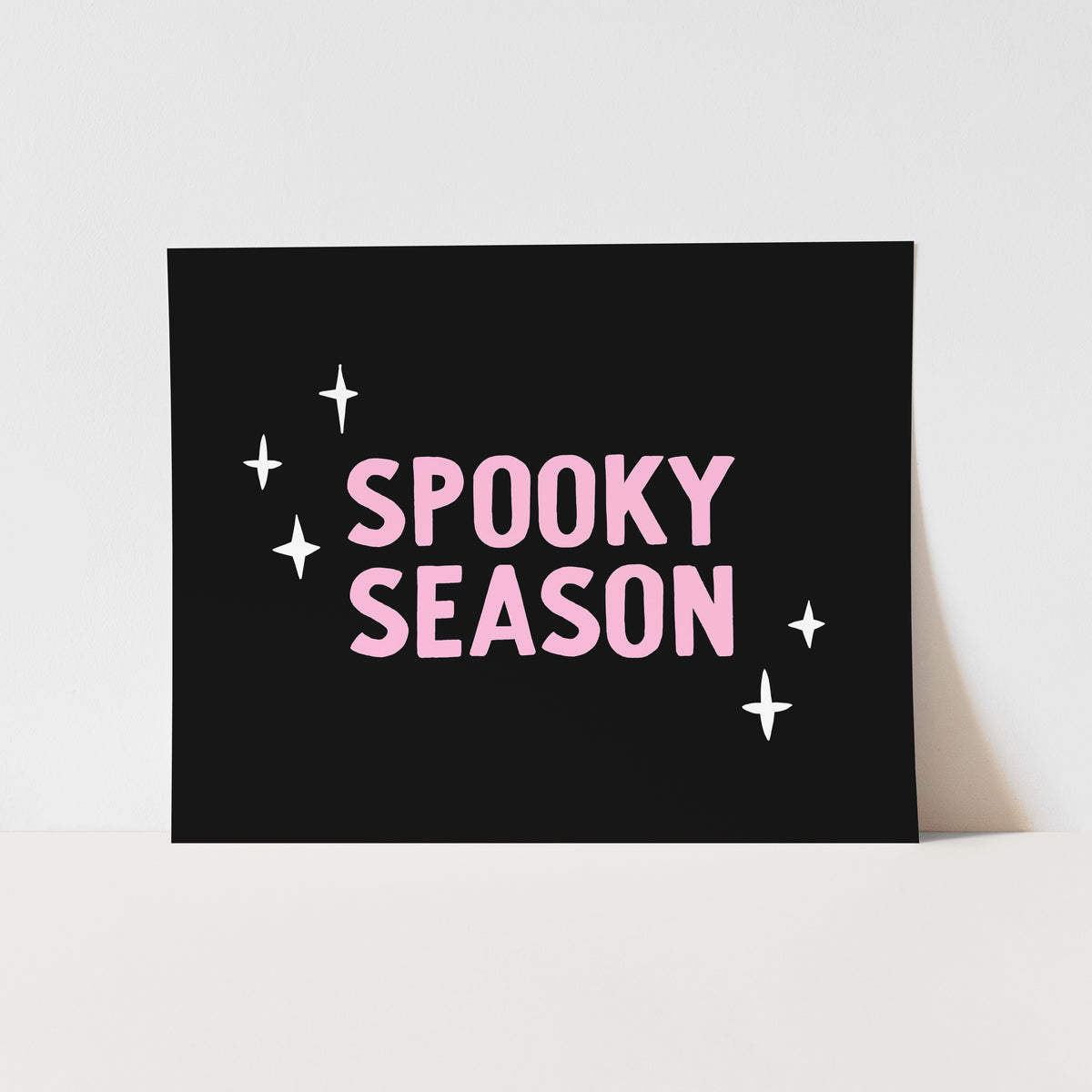 {Black & Hot Pink} Spooky Season Art Print
