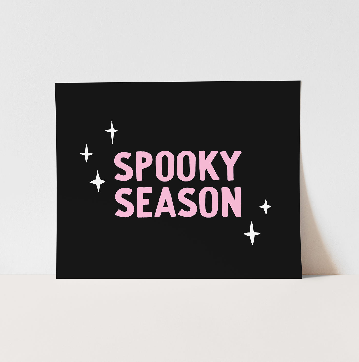 Art Print: {Black & Hot Pink} Spooky Season