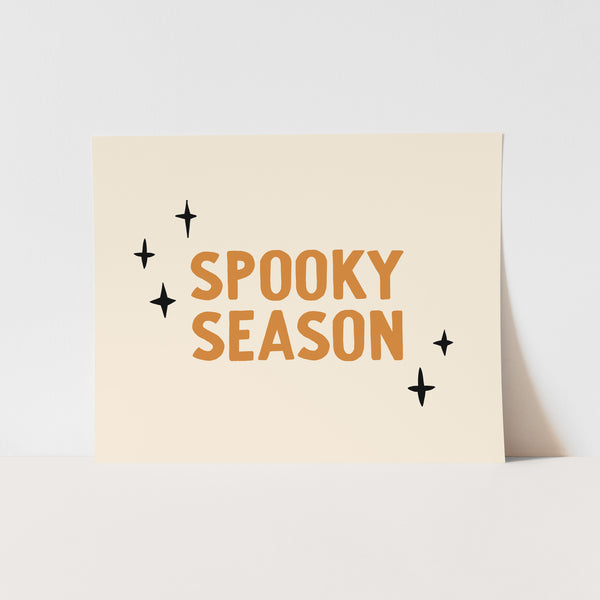{Natural & Orange} Spooky Season Art Print